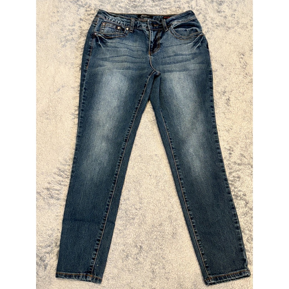Earl Jeans Womens 6 Skinny Ankle Stretch Dark Wash Blue Denim Casual Mid Rise